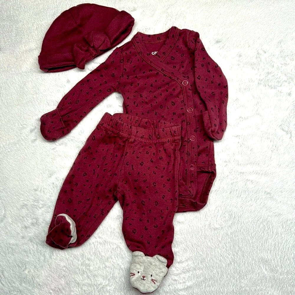 Carters‎ Preemie 3 piece outfit